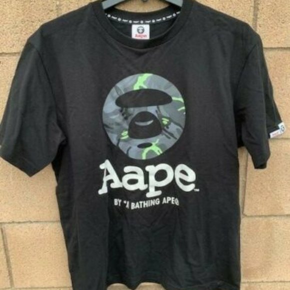 Men's Aape by Bathing Ape Tee in Black - Size Large - Picture 1 of 5